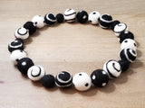 Swirls and Spots - Tuxedo PetPoms (with or without heart)