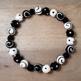 Swirls and Spots - Tuxedo PetPoms (with or without heart)