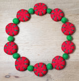 Red Peppermint Patty Love PetPoms, Red & Green Peppermint Patty Love PetPoms