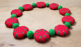 Red Peppermint Patty Love PetPoms, Red & Green Peppermint Patty Love PetPoms