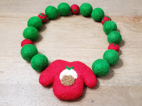 Funny Red Christmas Sweater PetPoms