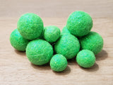 Solid Color GlitterPoms - Greens