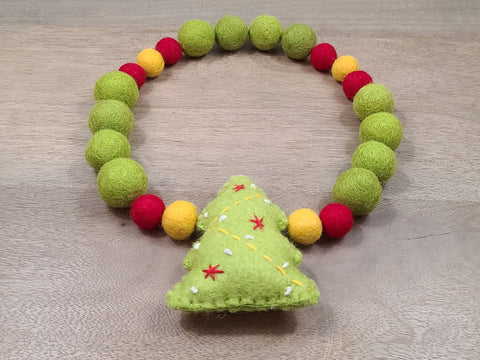 Embroidered Christmas Tree & Star PetPoms (multiple options)