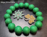 Glistening Emerald Mega GlitterPoms