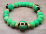 Leaping Leprechaun PetPoms (with glitterpom accents)