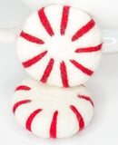 Red Peppermint Patty Love PetPoms, Red & Green Peppermint Patty Love PetPoms