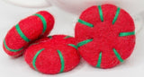 Red Peppermint Patty Love PetPoms, Red & Green Peppermint Patty Love PetPoms