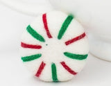 Red Peppermint Patty Love PetPoms, Red & Green Peppermint Patty Love PetPoms